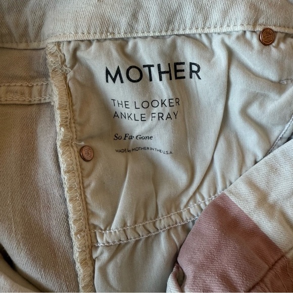Mother Looker Ankle Fray So Far Gone Jeans Size 29 - Picture 12 of 12